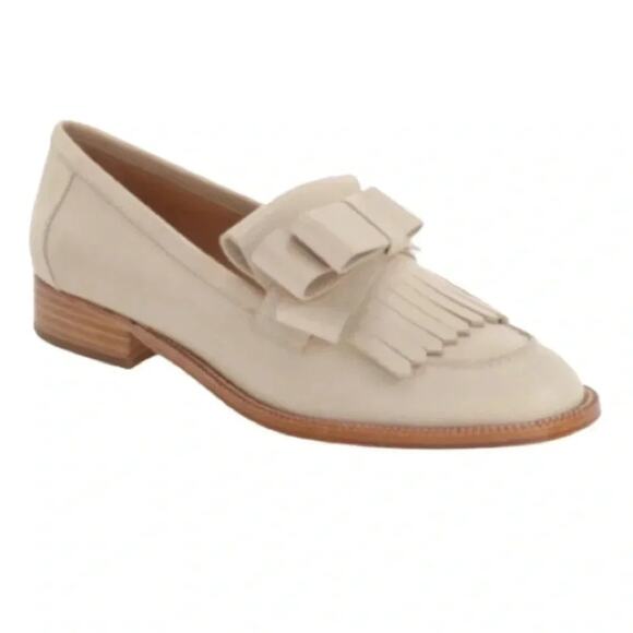 Pour La Victoire Tegan Loafer In Parchment Leather Sz 6 - Picture 4 of 13